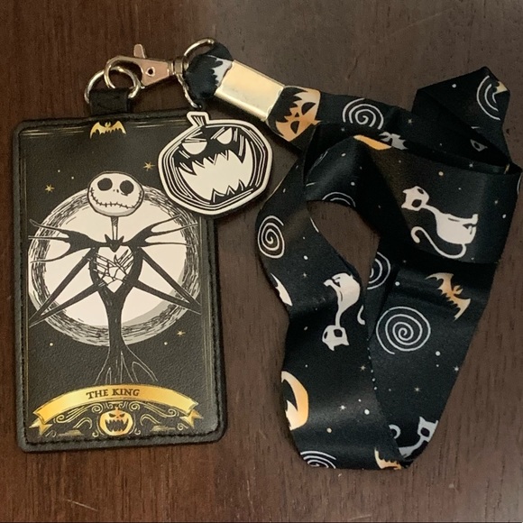 NIGHTMARE BEFORE CHRISTMAS Jack Pin Collector MINI BACKPACK & LOUNGEFLY LANYARD! - Picture 7 of 10